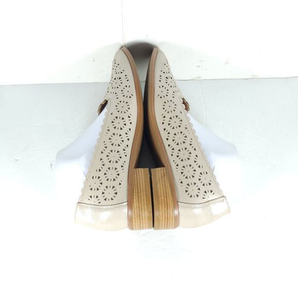 Patrizia by Spring Step Women's EU41 US10-10,5 Beige Perforated Slip On Loafers - Picture 11 of 14